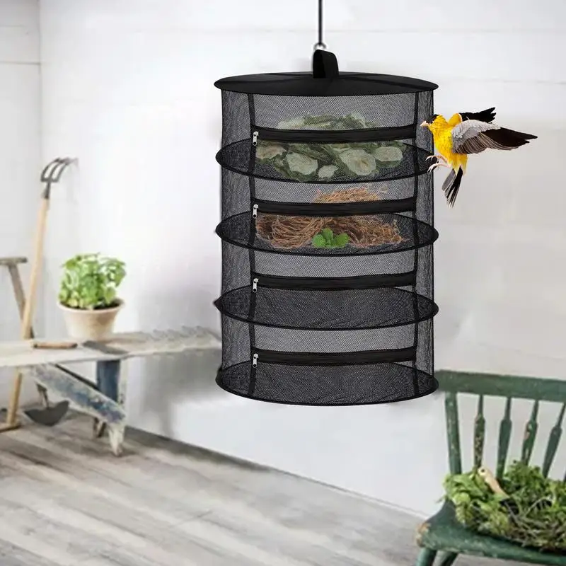 

Сушилка для растений, 4-уровневая Складная сетка для цветов, овощей, трав, бутонов