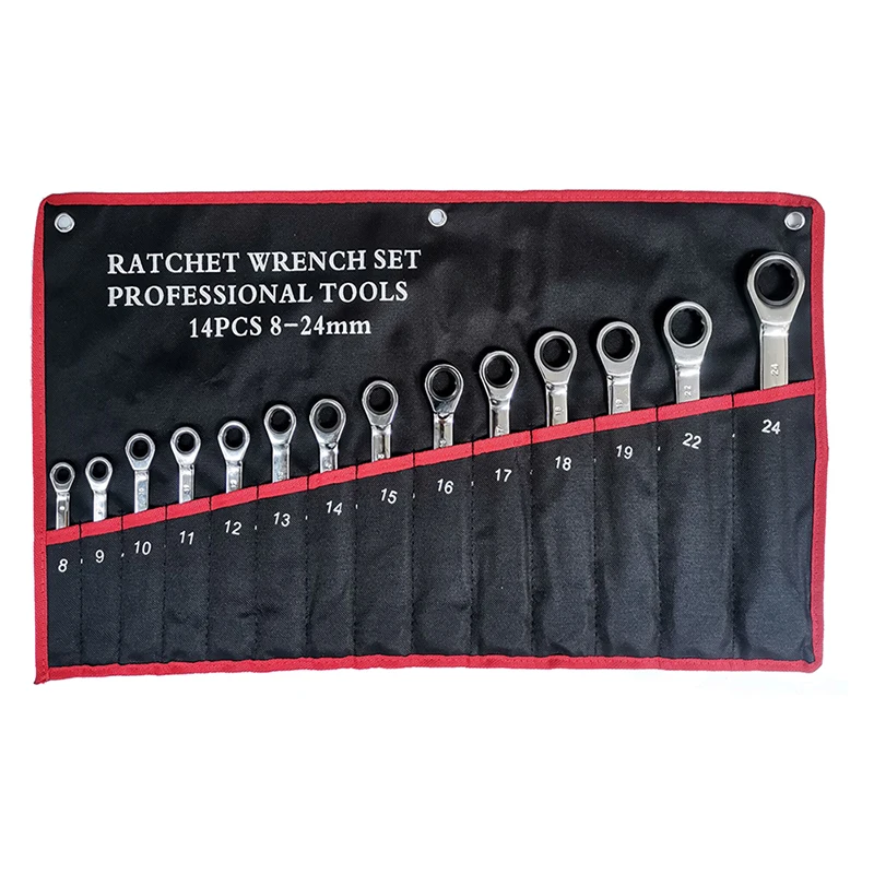 Набор комбинированных ключей с храповым механизмом набор ручных инструментов из