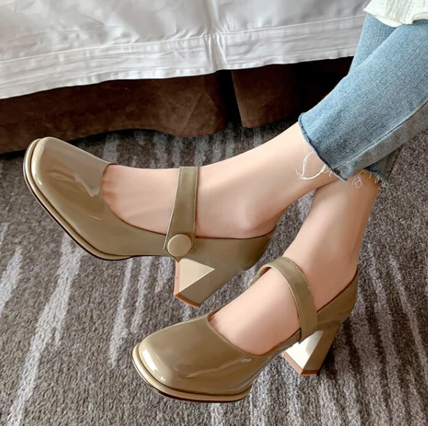 

Women's retro high heels Fashion high heels Mary Jane high heels