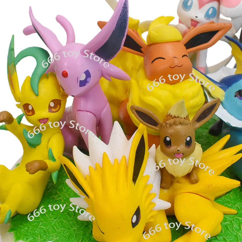 9 стилей Покемон Такара Томи Eevee Eeveelution Flareon Vaporeon аниме экшн-фигурки ABS модели