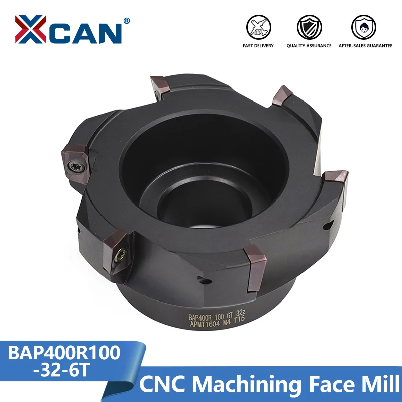 

XCAN 400R100-32-6T Face Mill Head CNC Milling Cutter with Carbide Insert APMT1604 CNC Machining Mill Cutter CNC Lathe Tool