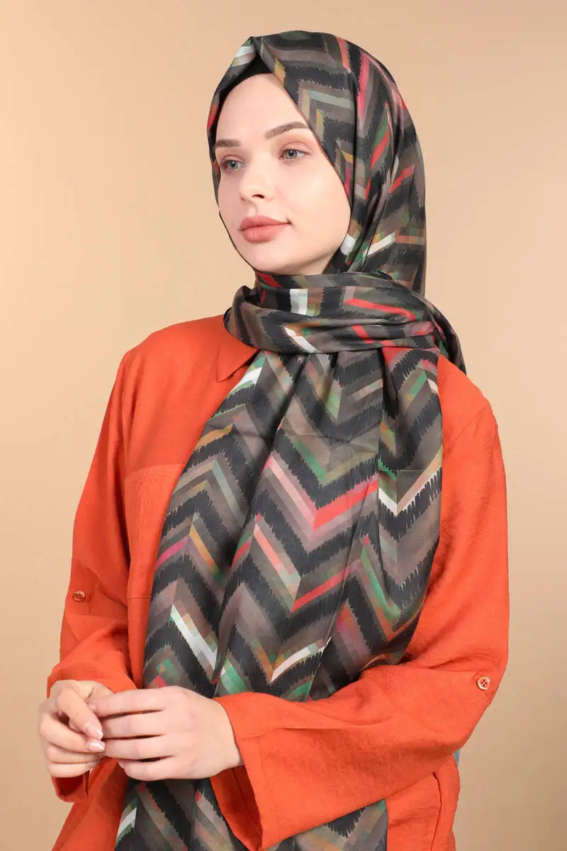 

ShantuQ Chevron Pattern Soft to Twill Shawl Multi-Color
