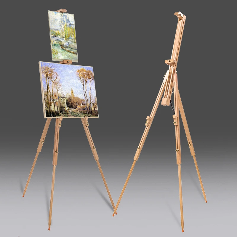 

Adjustable Wooden Easel Drawing Paint Holder Sketch Oil Painting Telescopic Tripod Easel Storage Display Stand Standing Holder