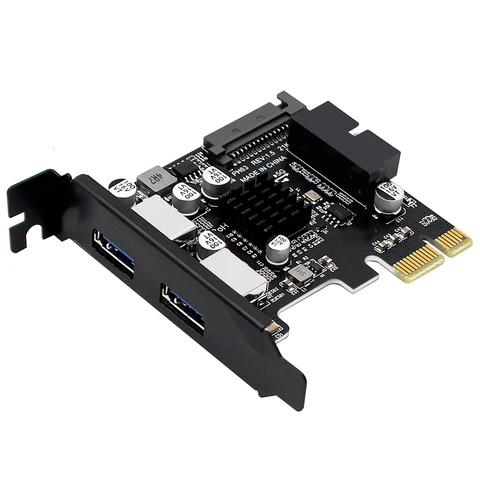 Карта расширения USB 3.0 PCI-E 5 Гбит/с PCI-e USB3.0 Адаптер контроллера-концентратора SATA 15-контактный порт питания для настольных ПК с ОС Windows/Linux