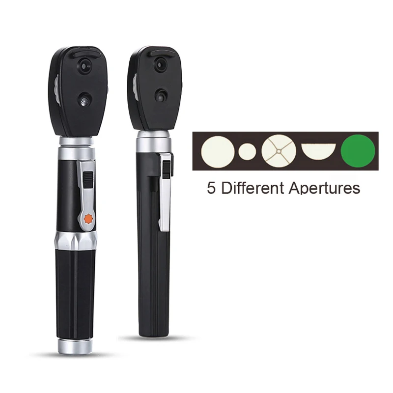 

Портативный профессиональный медицинский офтальмоскоп 5 различных диафрагмов обследование зрения офтальмологический прямой офтальмоскоп диагностический комплект