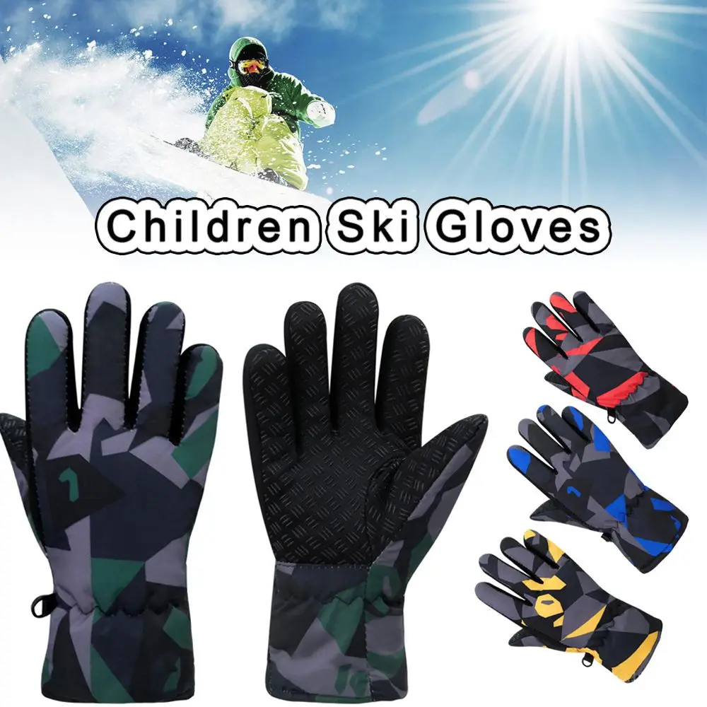 

New Fashion Thicken Warm Children Kids Winter Must Long-sleeved Mitten Snow Snowboard Windproof Waterproof Ski Gloves