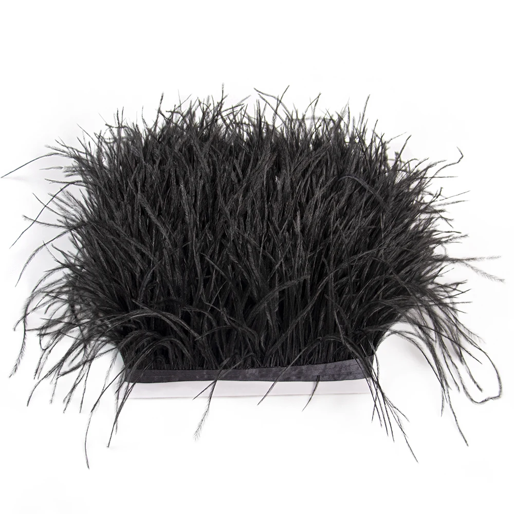 

1 метр, мягкие пушистые крашеные цветные страусиные перья, атласные блестящие украшения с бахромой для свадебной вечеринки, одежды, швейное ...