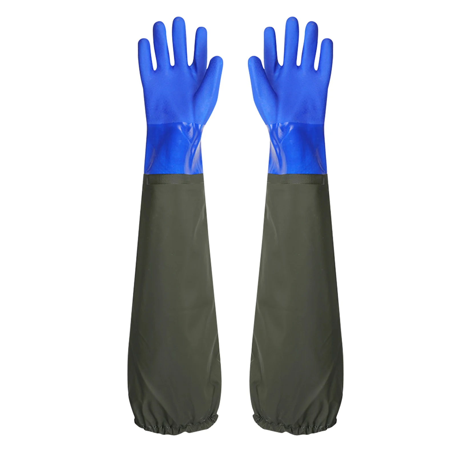 

Large Garden Fishing Operation Rubber Gloves Heavy Duty Durable Cotton Lining Protect Skin Long Arm Cleaning Agriculture