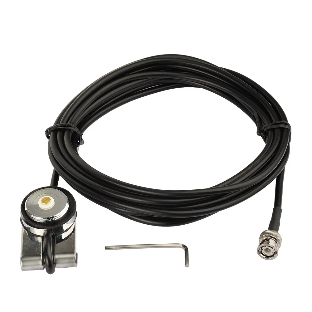 Superbat NMO Vehicle Antenna Mount to UHF PL-259 Connector RG58 5M Coaxial Cable for Yaesu/Vertex Kenwood Mobile Radio