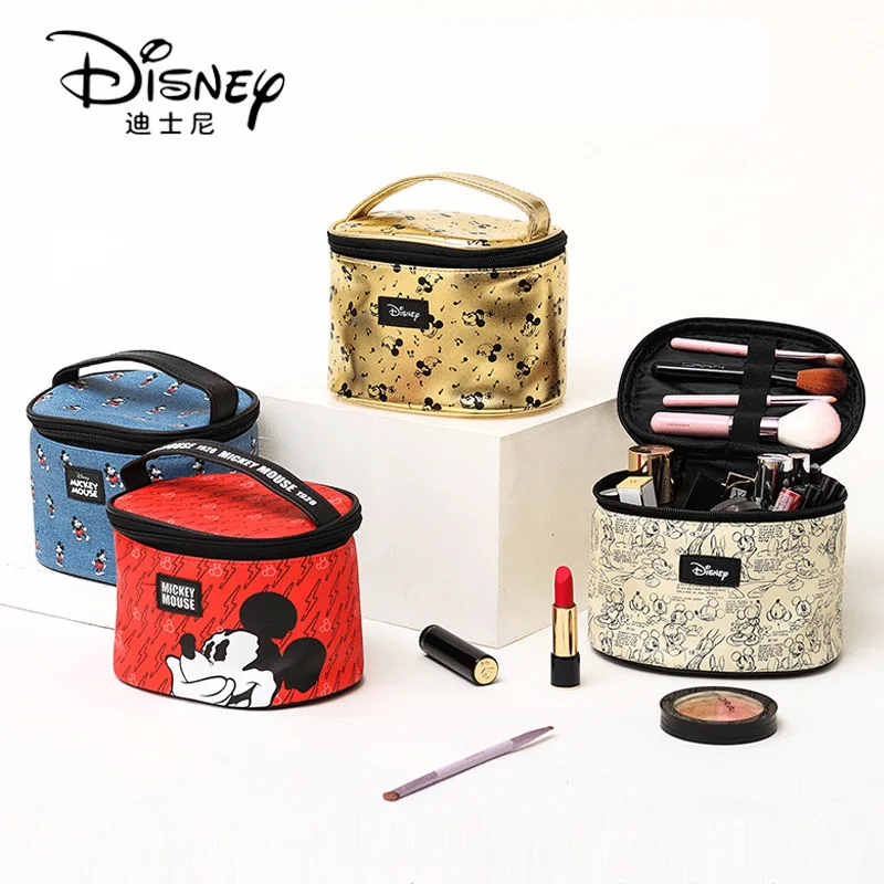 

Genuine Disney Makeup Bag Magic Color Cosmetic Bag Cartoon Minnie Multifunctional Portable Travel Storage Wash Bag