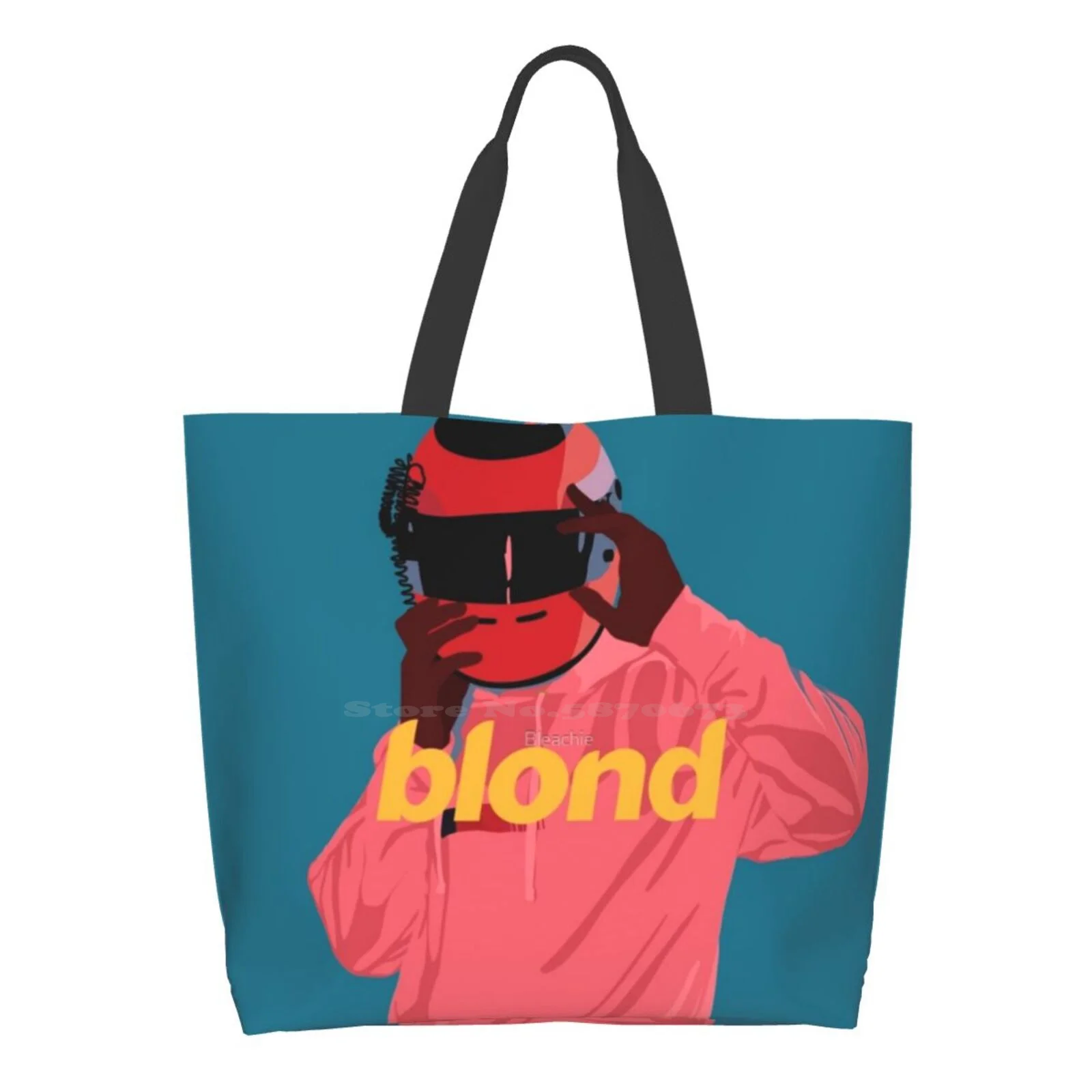 

Minimal Ocean Women Shopping Bag Girl Tote Large Size Blond Album Cover Album Cover Helmet Music Rap Pop Car Racecar Blond