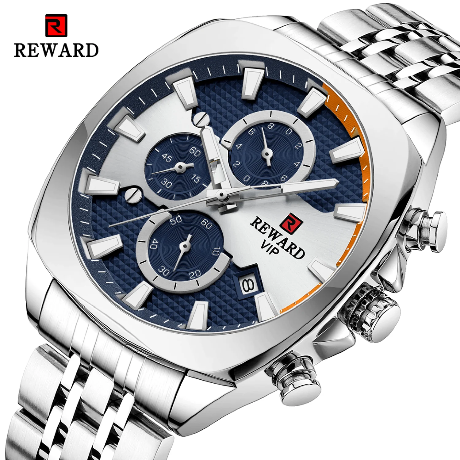 

REWARD Watches Sports Mens 2022 New Top Luxury Brand Military Waterproof Stainless Steel Watch Quartz Men Date Chronograph