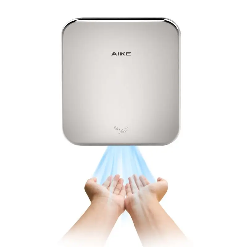 

AIKE High Speed Jet Air Hand Dryer 1400W Stainless Steel Smart Sensor Automatic Drying Hand Machine For Commercial Bathroom