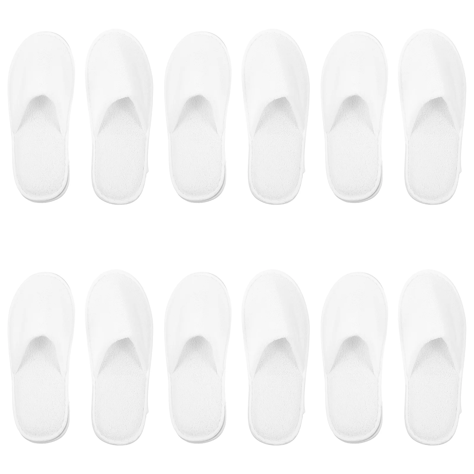 

6 Pairs Disposable Hotel Slippers Women Indoor Spa Slippers Light House Slippers Coral Fleece Slippers Guests Miss