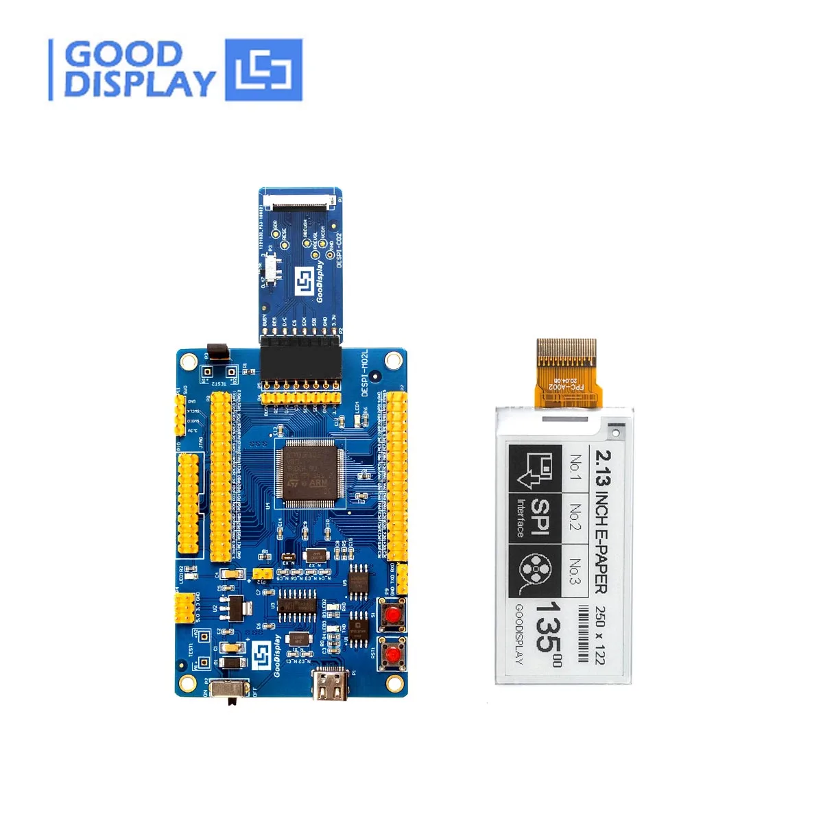 

2.13 Inch E-paper Module STM32 Type-C Interface Epaper Panel Driver Board, GDEY0213B74*2pcs+DESPI-L(C02)