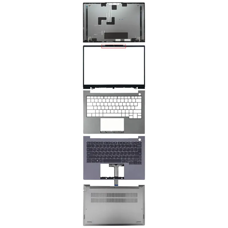 Фото Для Lenovo ThinkBook 14 G6 G7 IRL IML ABP: Новая задняя панель ЖК-дисплея, передняя рамка, верхний корпус, подставка для рук, верхняя и нижняя крышки, серебристый цвет №1