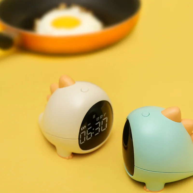 

Cute children's alarm clock dinosaur digital alarm clock with luminous bedside table children's sleep training alarm clock