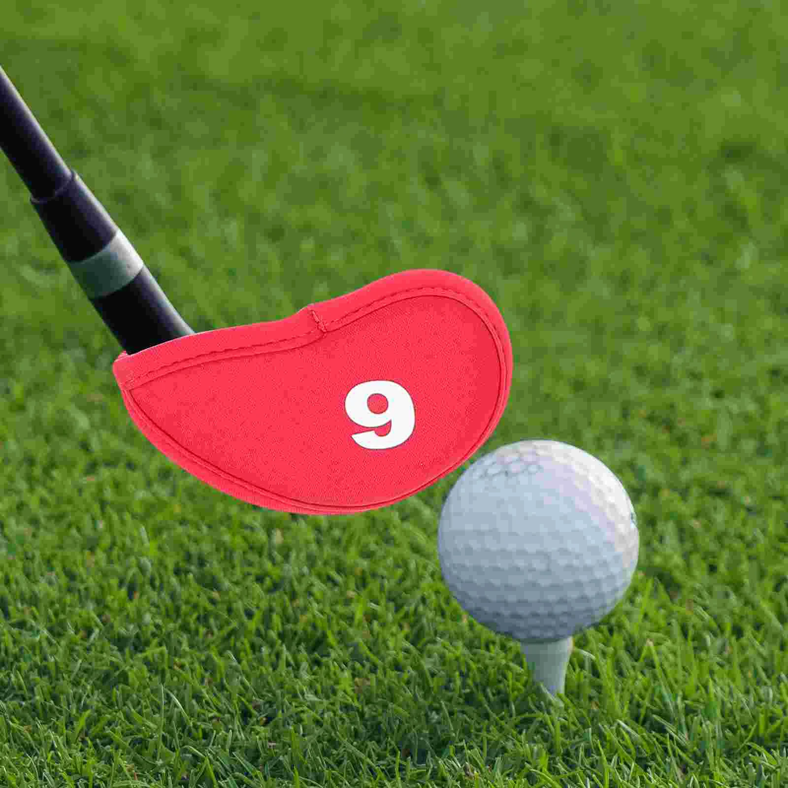 

10Pcs Professional Golf Head Covers Anti-scratch Golfing Club Covers Portable Golfs Shaft Head Covers