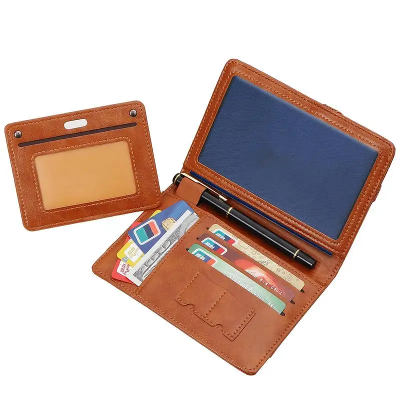 

Multifunctional Leather Document Passport Bag RFID License Passbook Travel Passport Passport Storage Card Holder For Travel