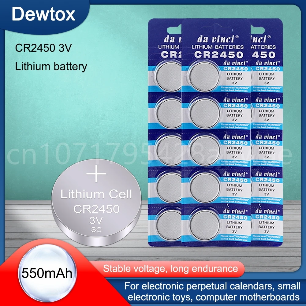 20-200 шт. CR2450 3 в CR 2450 DL2050 BR2450 литиевая батарейка кнопка для игрушек удаленный масштаб