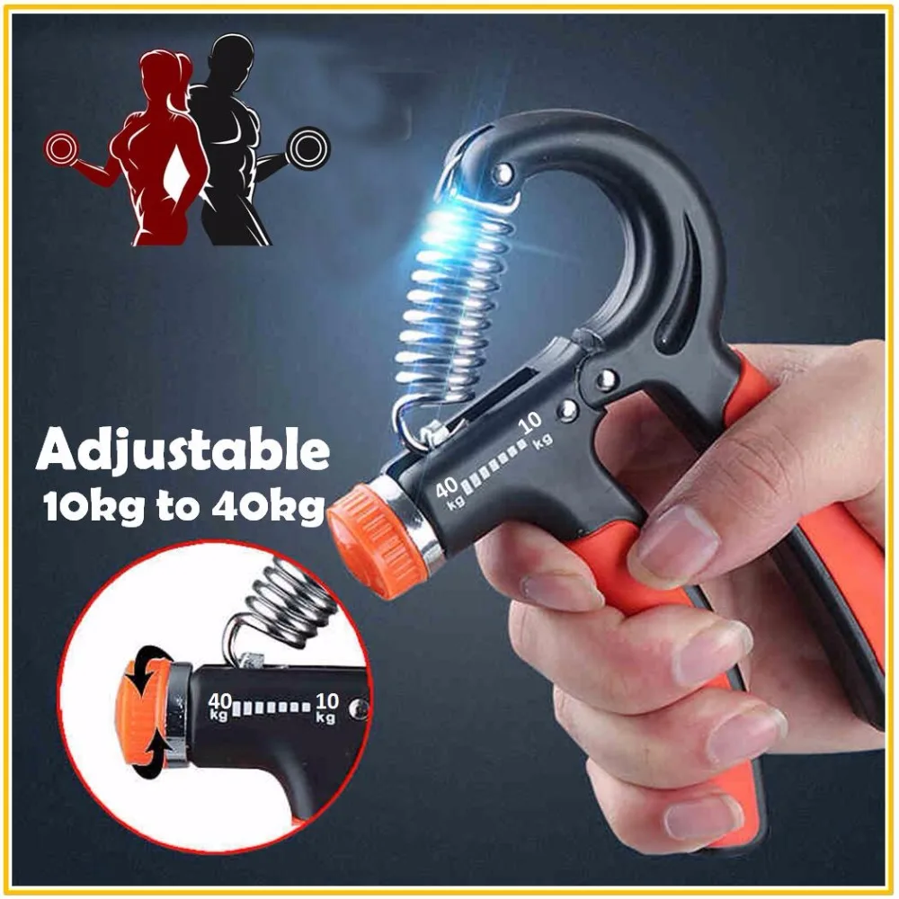 

Adjustable 10-40 Kg Heavy Duty Grips Hand Gripper Fitness Hand Exerciser Grip Wrist Forearm Strength Finger Arm Training Tool