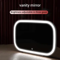 universal compact touch control 7 8 inch car led visor vanity mirror for office car makeup mirror car visor mirror