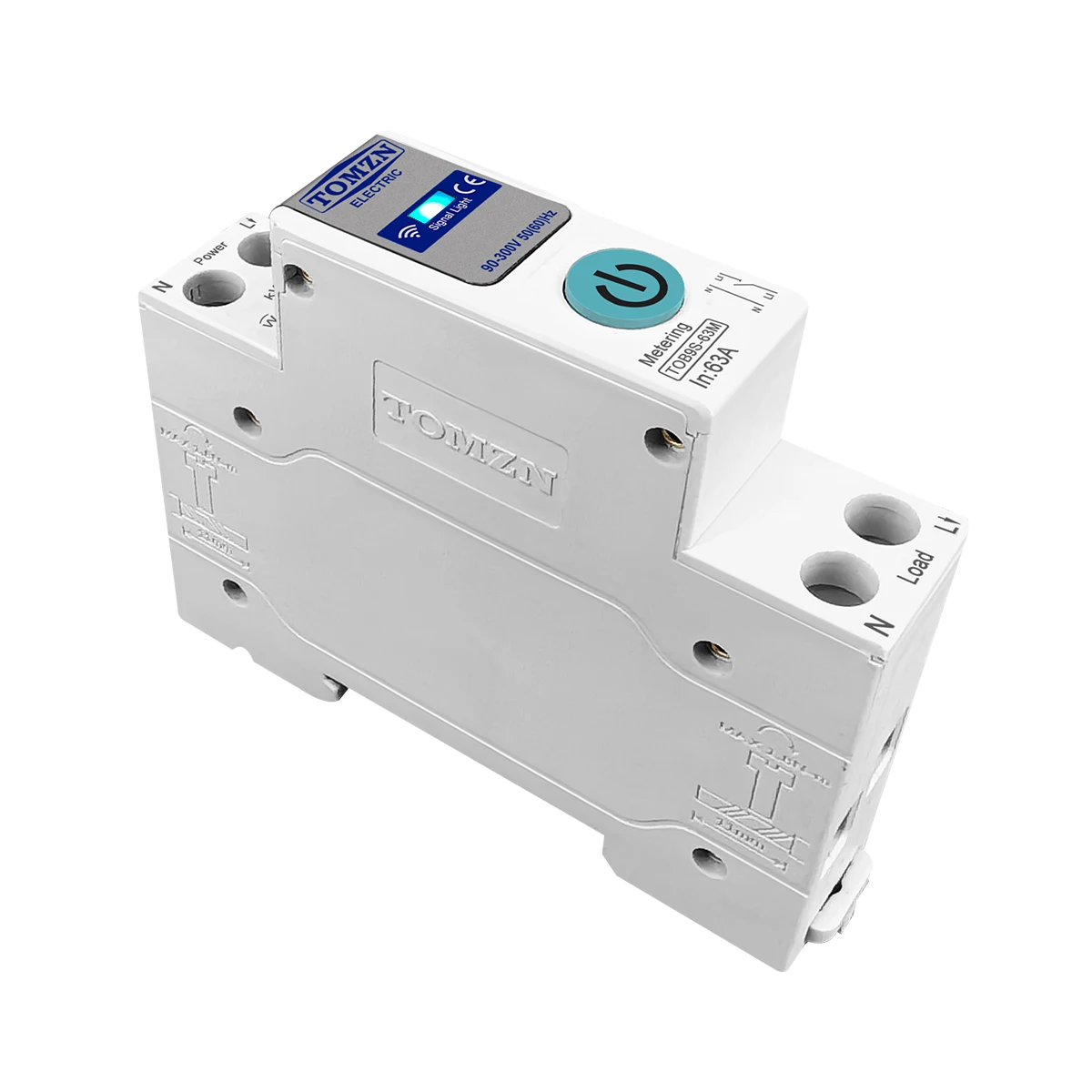 TUYA smartlife 63A TOMZN 1P + N WIFI умный переключатель счетчик энергии кВтч измерительный