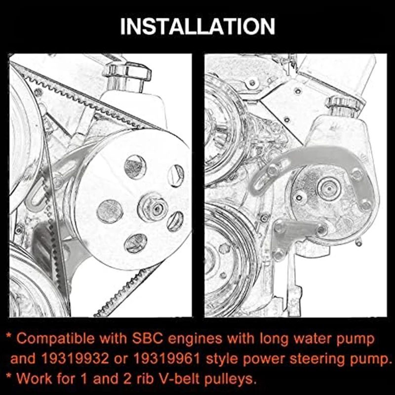 Кронштейн гидроусилителя руля для насоса SBC совместимый с Chevrolet аксессуары 350