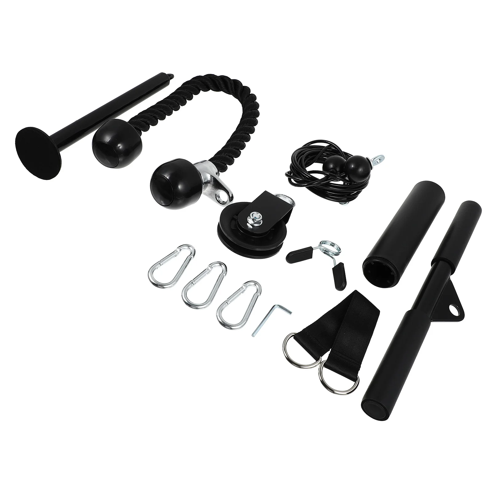 

1 Set Pulley Cable Machine Attachment System Durable Strength Training Equipment