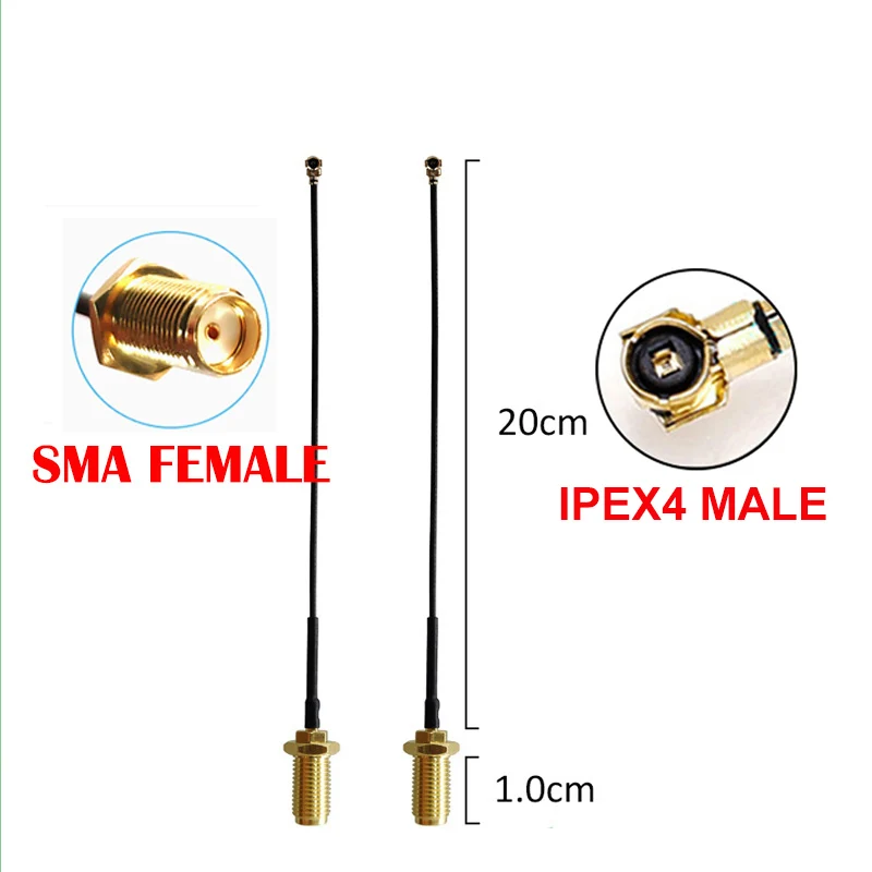 GWS 5pcs 868mhz antenna 2dbi sma male 915mhz lora antene module lorawan ipex 4 MHF4 SMA female pigtail Extension Cable