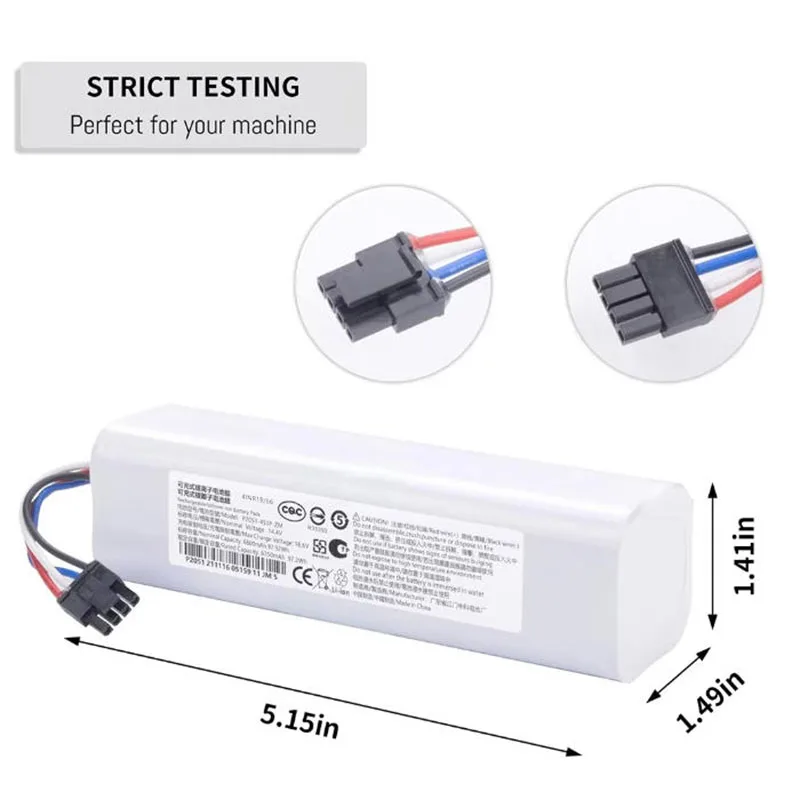 Фото Аккумулятор 14.4V для робота-пылесоса Xiaomi X10 + PLUS B101GL B101CN B105CN OMNI 1S Mijia 1T STYTJ05ZHM, запасная часть №4
