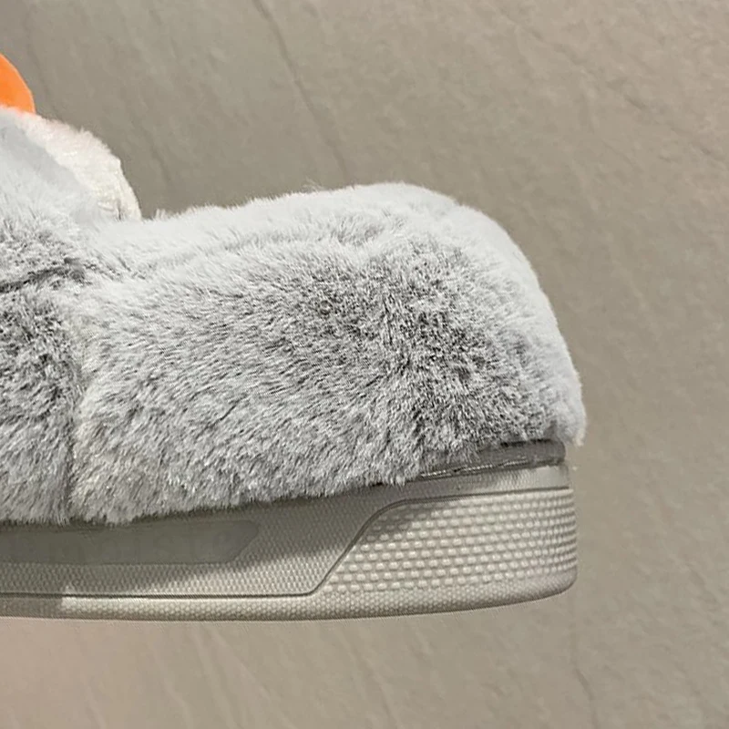 Women's House Slippers Platform Cute Pig Hat Short Plush Indoor Slippers for Women Shoes for Winter Lovely Non-Slip Furry Animal