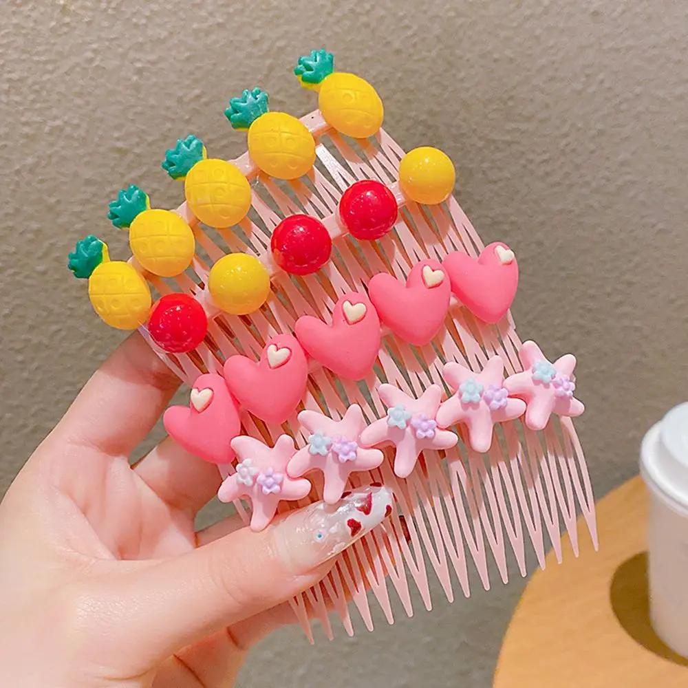 

Kawaii Hair Combs for Children Girls Bangs Comb Hair Clips Pin Headdress Cute Cartoon Strawberry Hairpin Comb Hair Accessories