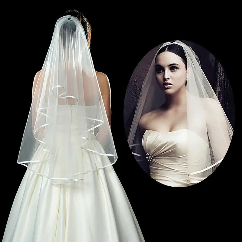 Wedding Veil White Ivory Bridal Two Layers First Holy Communion Party Supplies 2022