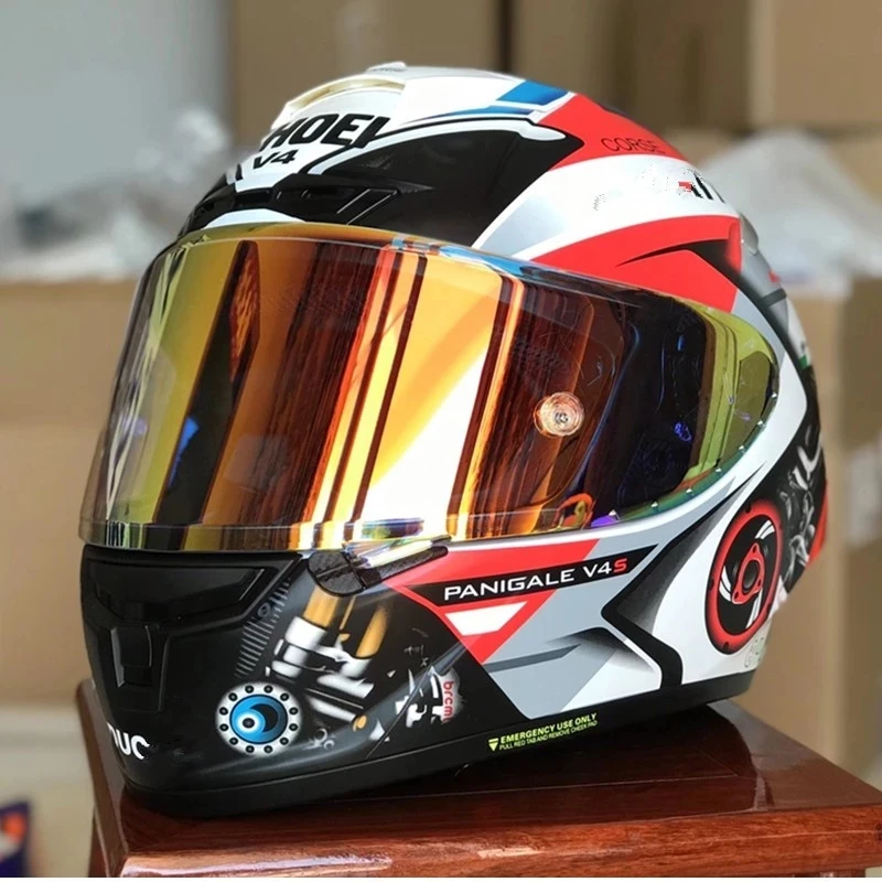

SHOEI X14 Helmet X-Fourteen R1 60th Anniversary Edition White Red Helmet Full Face Racing Motorcycle Helmet Casco De Motocicle H