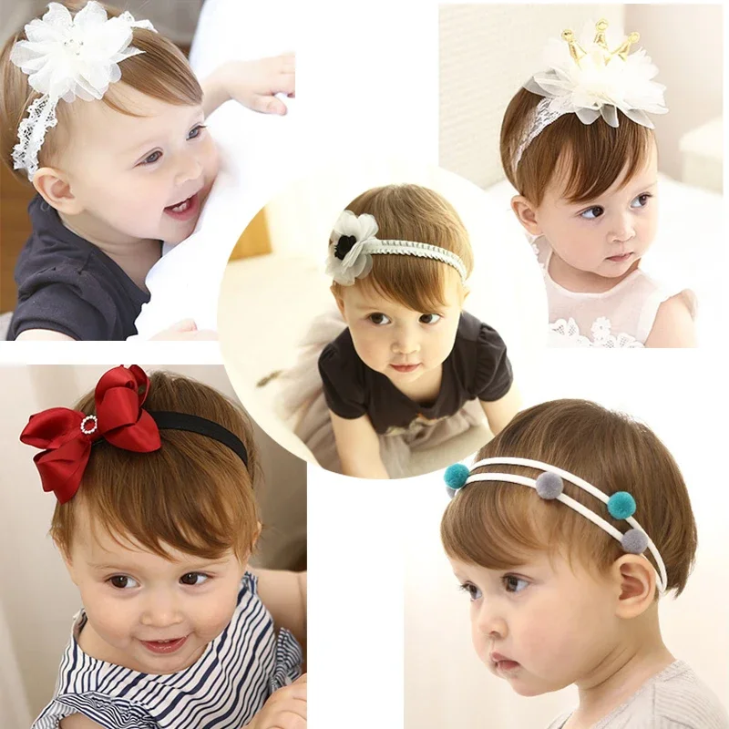 

Korean Baby Headband Newborn Fabric Flowers Girls Headbands DIY Jewelry Accessory Photographed Photos Children Hair Accessories