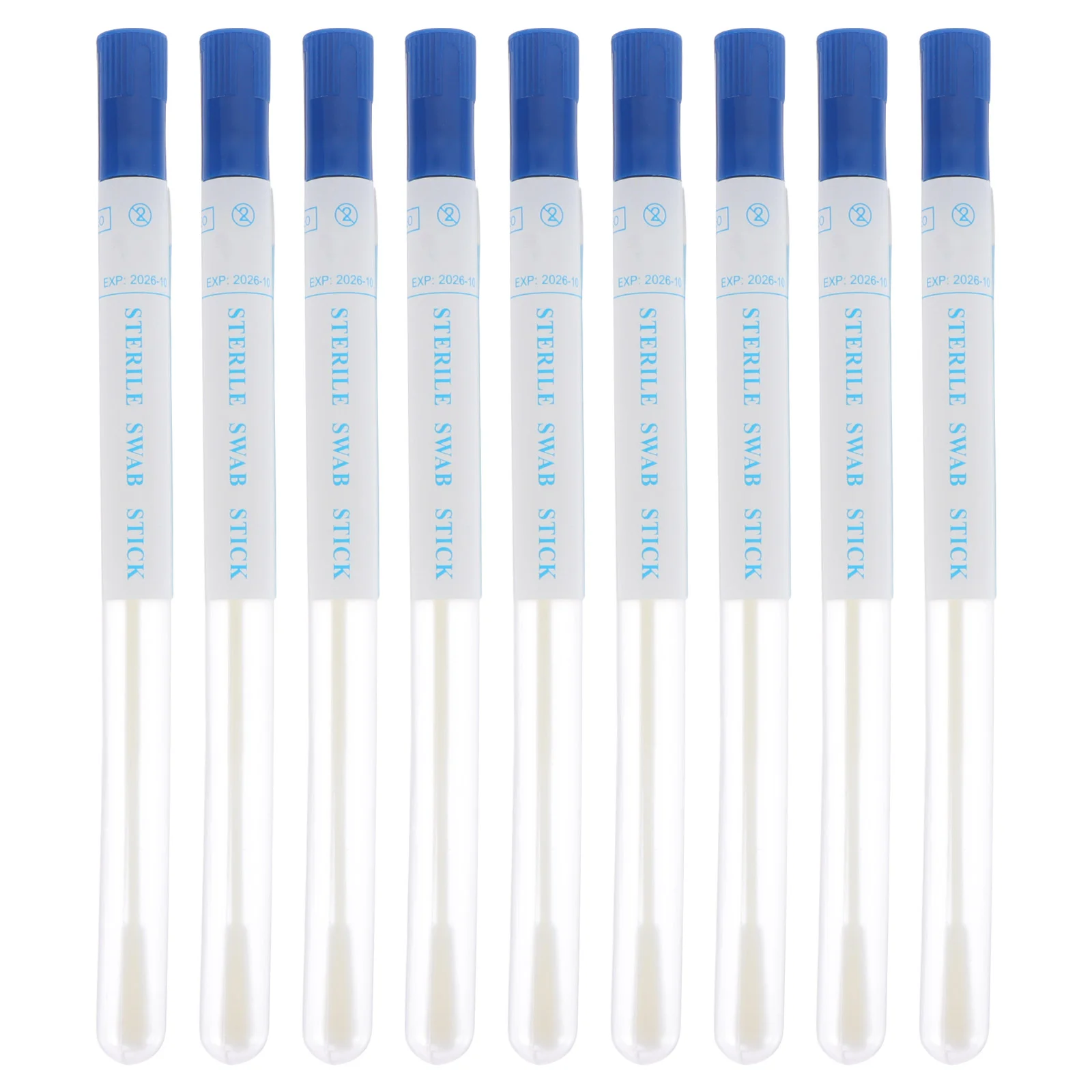 

50 Sets Cotton Swab Pharynx Supply Multi-function Sampling Swabs Portable Sterile Oral Accessory White Plastic Throat