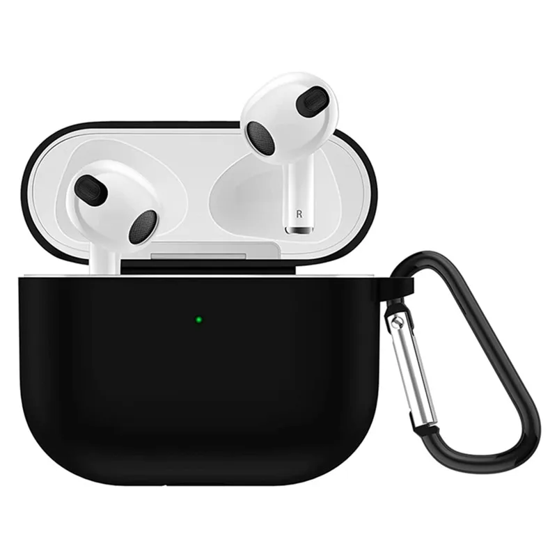 

Thin Silicone Soft TPU Earphones Case with Hook for Airpods 1 2 3 2021 Airpods3 Air Pods Pro 3rd Generation Charging Full Cover