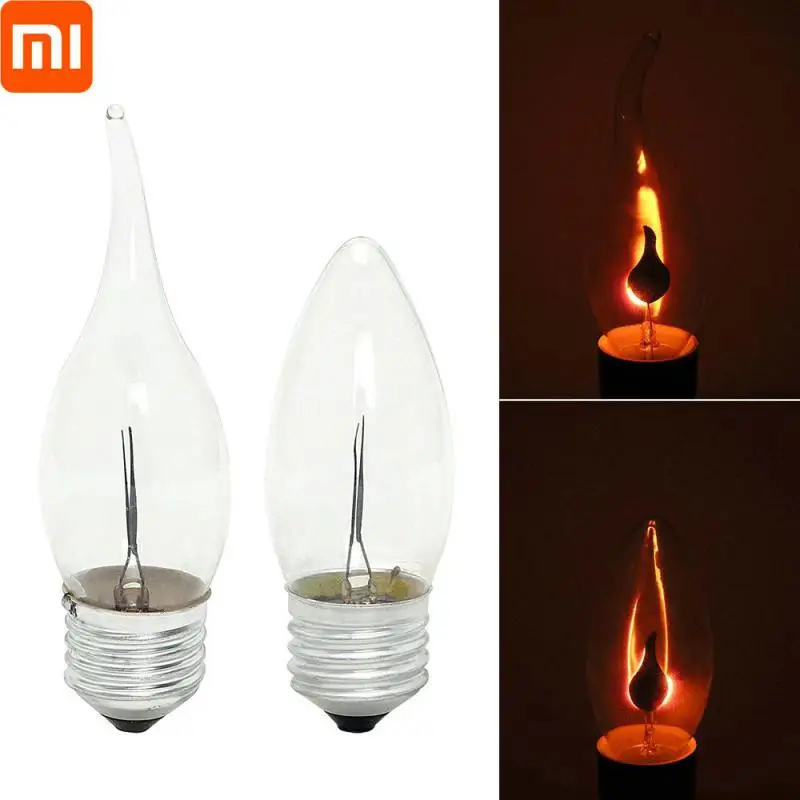 

XIAOMI LED Candle Light Bulb Flicker Flame E14 Edison Emulation Fire Light Vintage 3W AC220V Tail Retro Decor Energy Saving Lamp