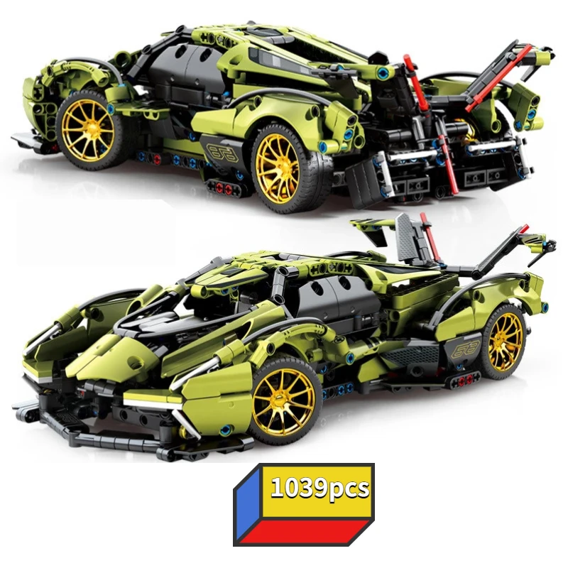 

1039Pcs MOC Technical Car Bricks City Expert Famous Sports Car Racing Vehicle Building Blocks Toys Holiday Gift For Children