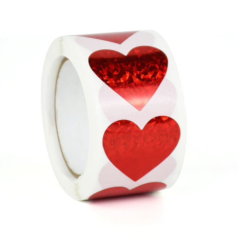 

1Roll Red Love Heart Gift Sticker Valentines Gift DIY Label Envelope Stationery Seal Stickers Wedding Festival Party Decoration