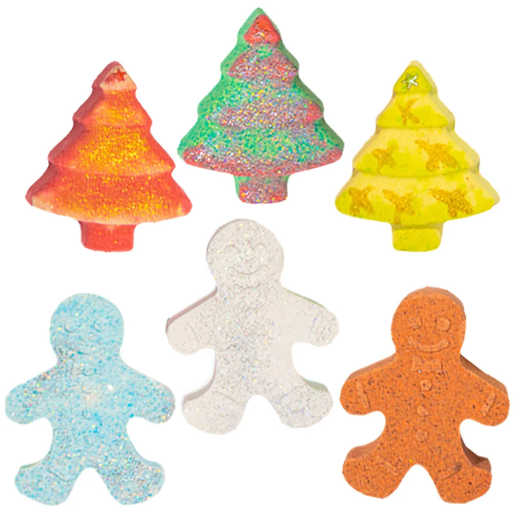 

6pcs Christmas Bathing Bomb Travel Bathing Salt Bomb Shower Salt Bomb Skin-friendly Bath Salt Bomb