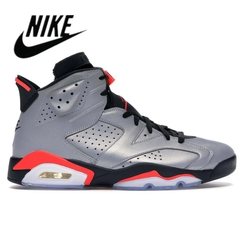 

Authentic Nike Air Jordan Retro 6 6S AJ6 Men Reflective Infrared Sport Blue DMP Tinker Basketball Shoes Sports Sneakers Trainers