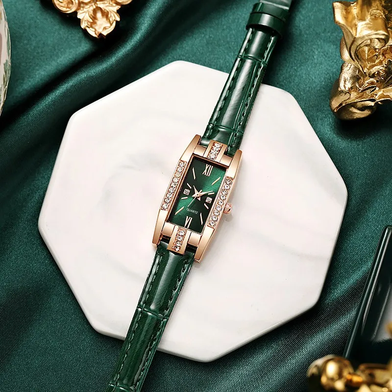 Diamond Inlay And Multi-color Strap Options Enhance Fashion Appeal. This High-End Versatile Women's Quartz Watch Will Be Highly