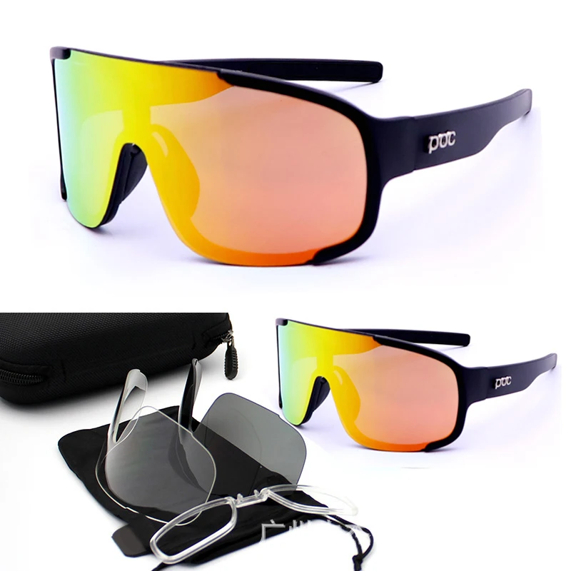 

POC Aspire MTB Cycling Eyewear Men Women Bicycle Sun Glasses Polarized Sport Sunglasses Mountain Road Bike Goggles with 3 Len