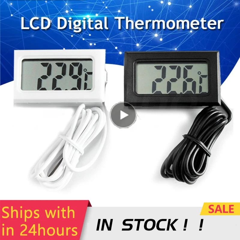 

Mini LCD Digital Thermometer Used For Freezer Temperature - 50-110℃ Refrigerator Thermometer Indoor And Outdoor Waterproof Probe