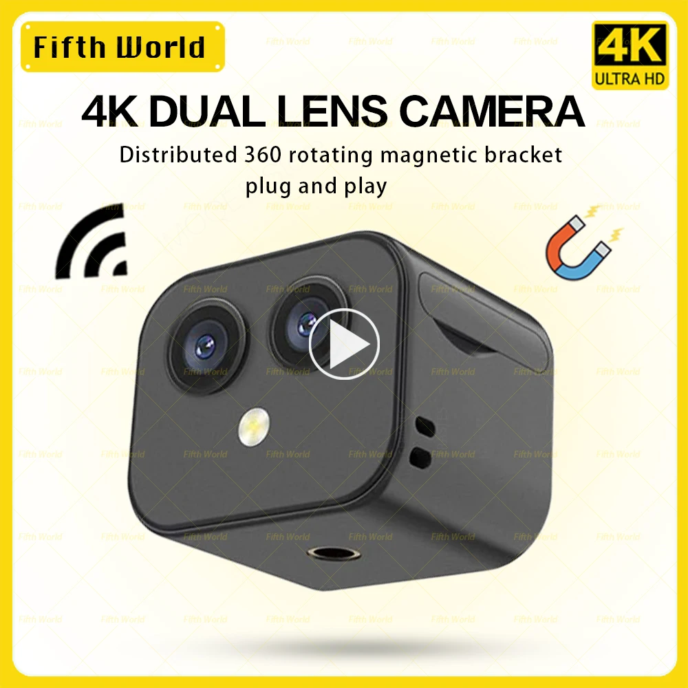 

D3 Mobile Phone Wireless Network Camera Remote Two-way Intercom Monitoring Camcorder HD 4K Mini Wireless WiFi Dual Camera