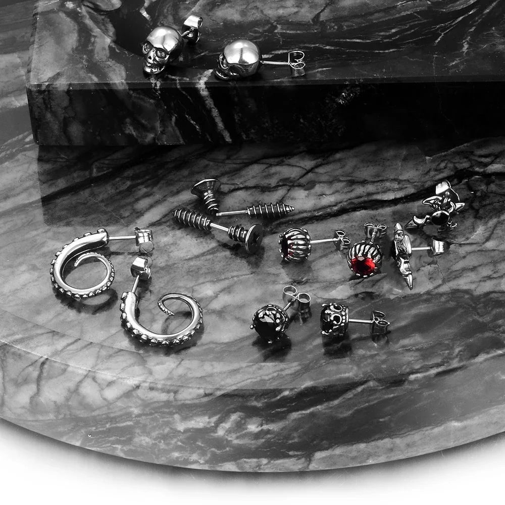 REAMOR Серьги-гвоздики из нержавеющей стали