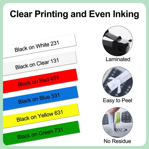 5-10 шт., лента для принтера этикеток, 12 мм