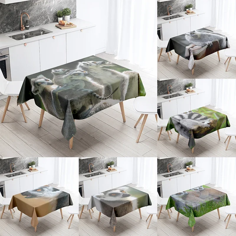 Скатерть Meerkat с милыми животными водонепроницаемая прямоугольная для кухонного